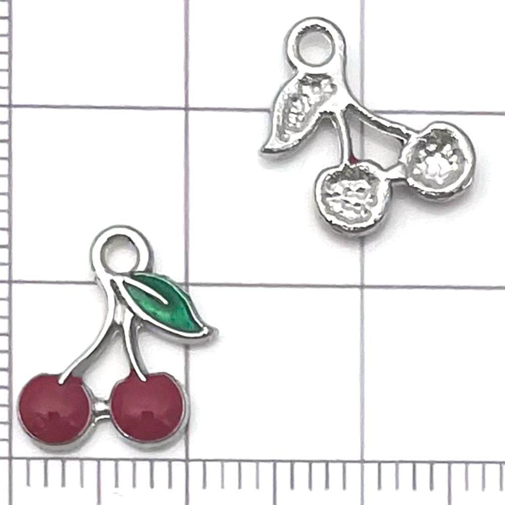 20-Piece Colorful Enamel Fruit Pendant Charms for DIY Bracelets: Strawberry, Cherry, Pineapple, and More