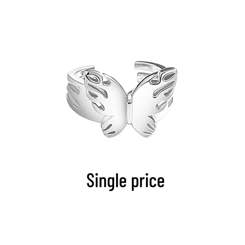 Double-Layer Butterfly Ear Clips - Trendy Hollow Arabesque Design for Autumn/Spring, Sweet & Cool Style, No Piercing Needed