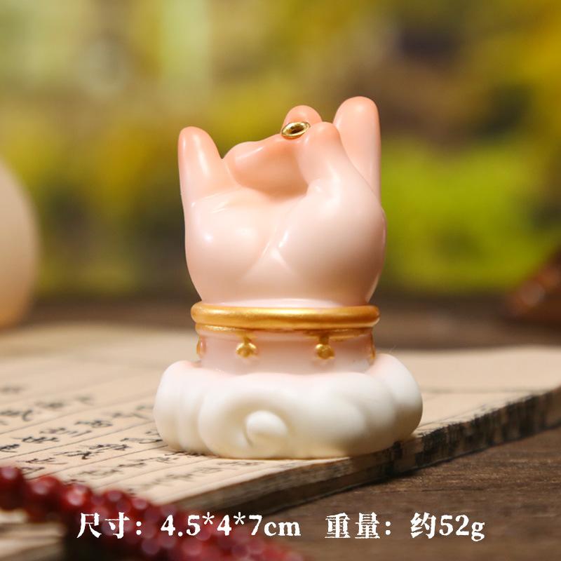Fat Fufu Buddha Hand Pendant Desktop Cute Good Luck Lotus Lotus Car Mounted Small Ornament Office Decompression Decoration