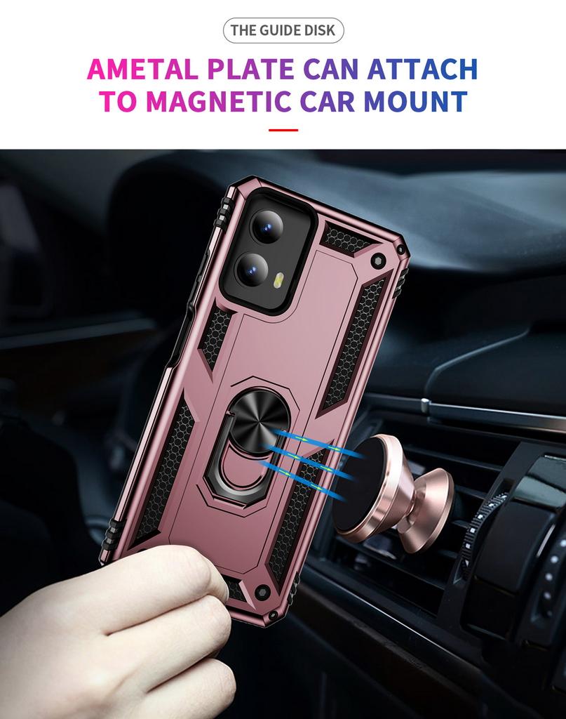 Armor Shockproof Case For Moto G 5G G Play Power Stylus 2024 G Pure Play Stylus G Power 2023 Metal Ring Cover