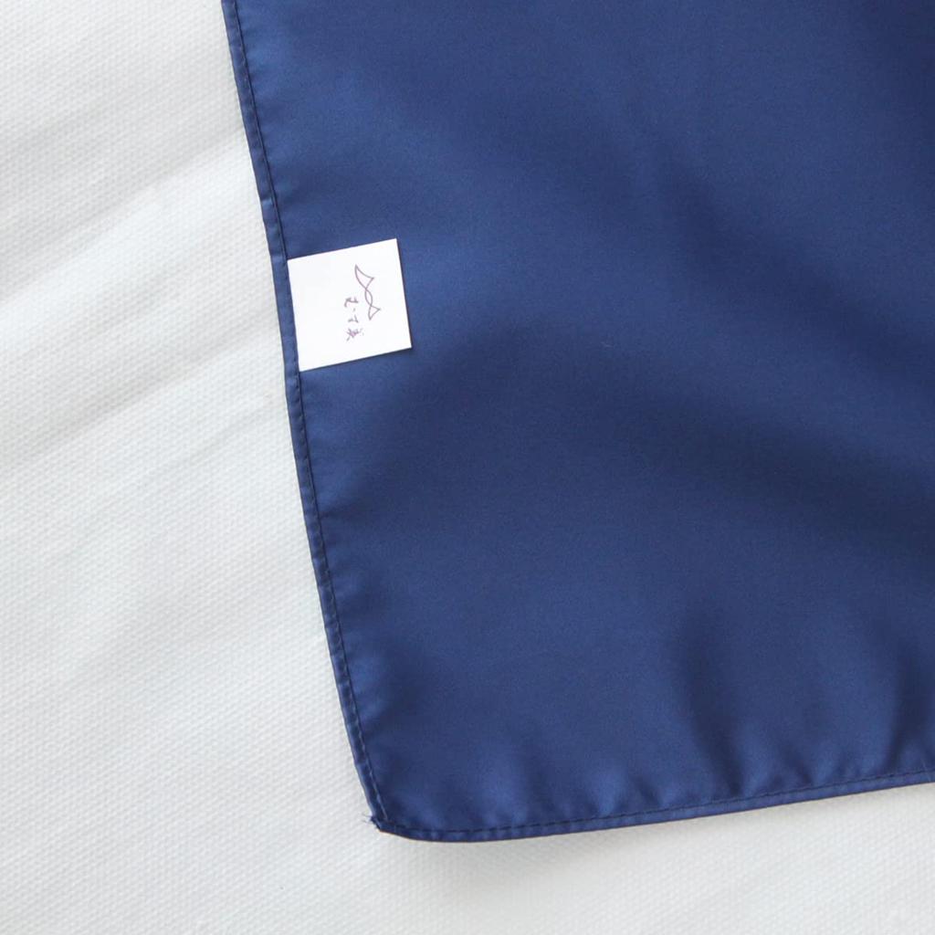 Furoshiki Made In Polyester Solid Disaster Preparedness Eco Portable Water-Repellent [Oshare Kobo], 70cm, Japan, Water-Repellent Furoshiki, Navy,