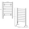 Electric Floor or Wall Towel Warmer 150W with 8 Bars and Timer 2-4 Hours, 53x35x90 Cm, Silver
