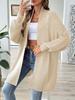 Women's autumn and winter new coat European and American women's clothing simple fashion loose sweater pearl bead cardigan