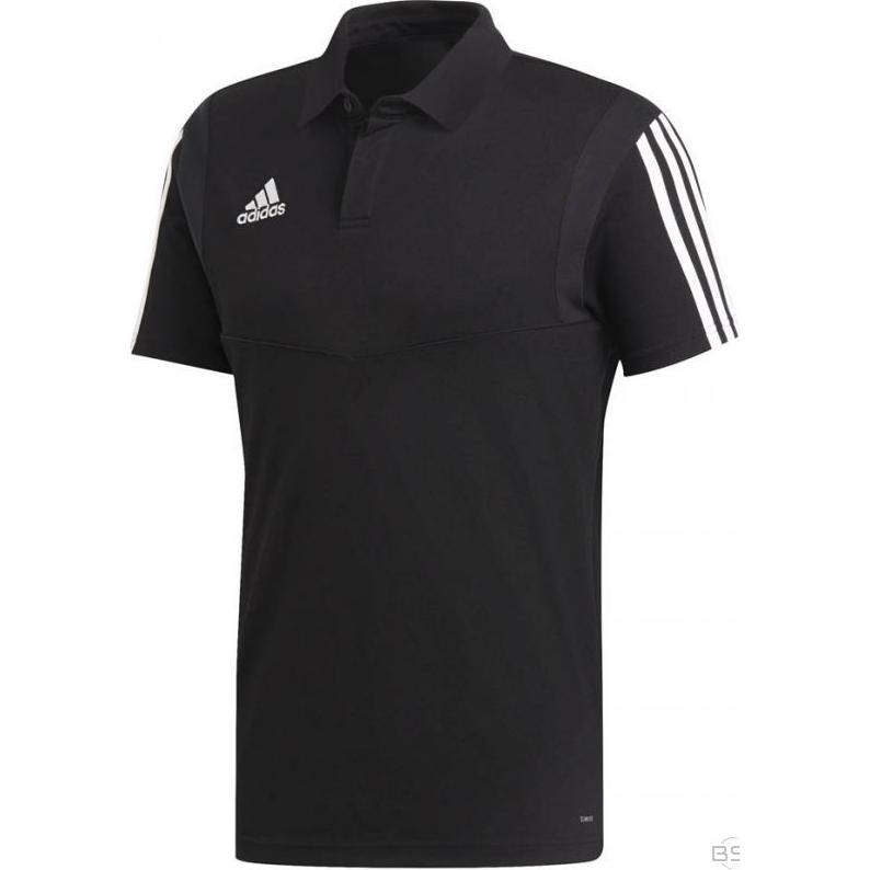 

Adidas Tiro 19 Striped Fashion Versatile Simple Short Sleeve Polo Shirt Men Polo Shirts Black DU0867 M