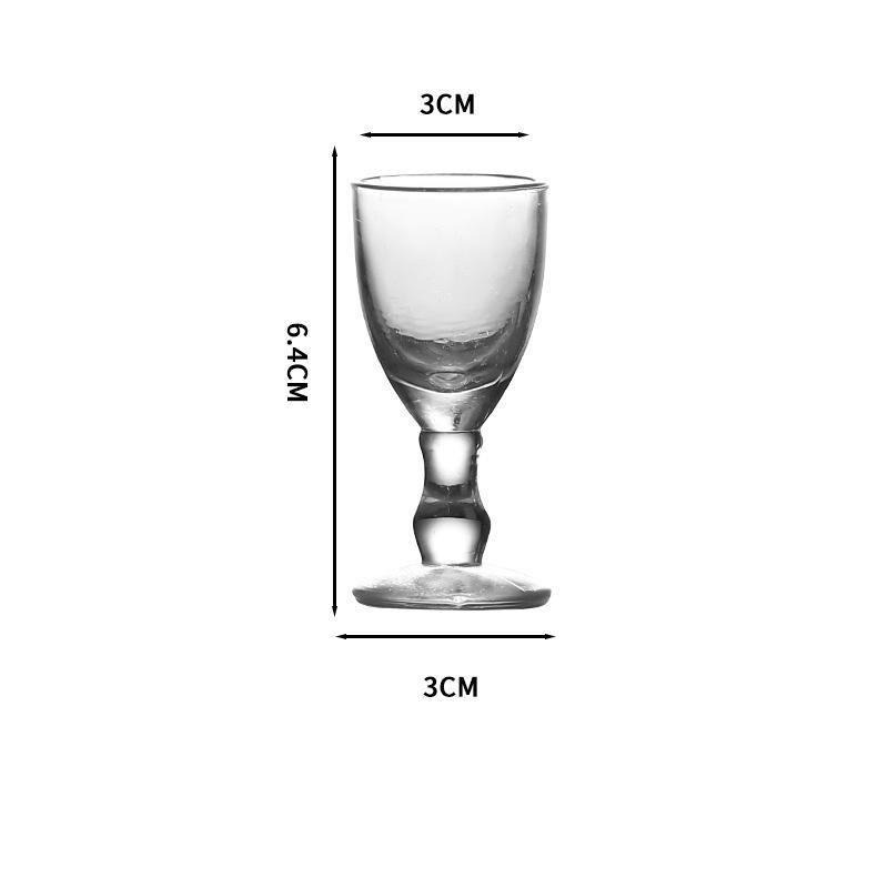 12pcs Set 10ml Chinese Style Household Baijiu Cup Set Small Spirits Vodka Glasses Bullet Transparent Wine Cup Gifts for Friends