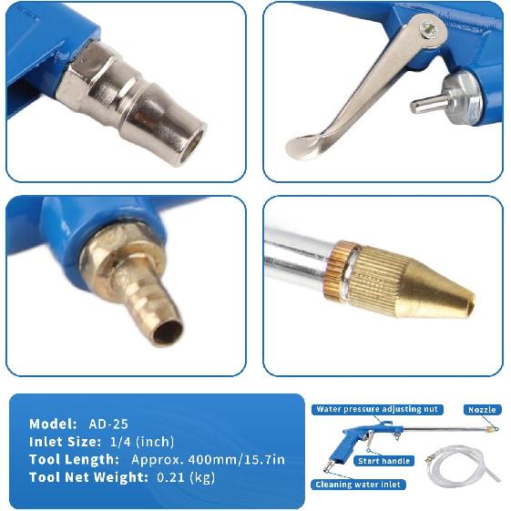 Car Engine Cleaner Tools, Auto Water Cleaning Nozzle Pneumatic Engine Cleaner Pneumatic Washer Gun Hose Wash Universal Car Wash Tool