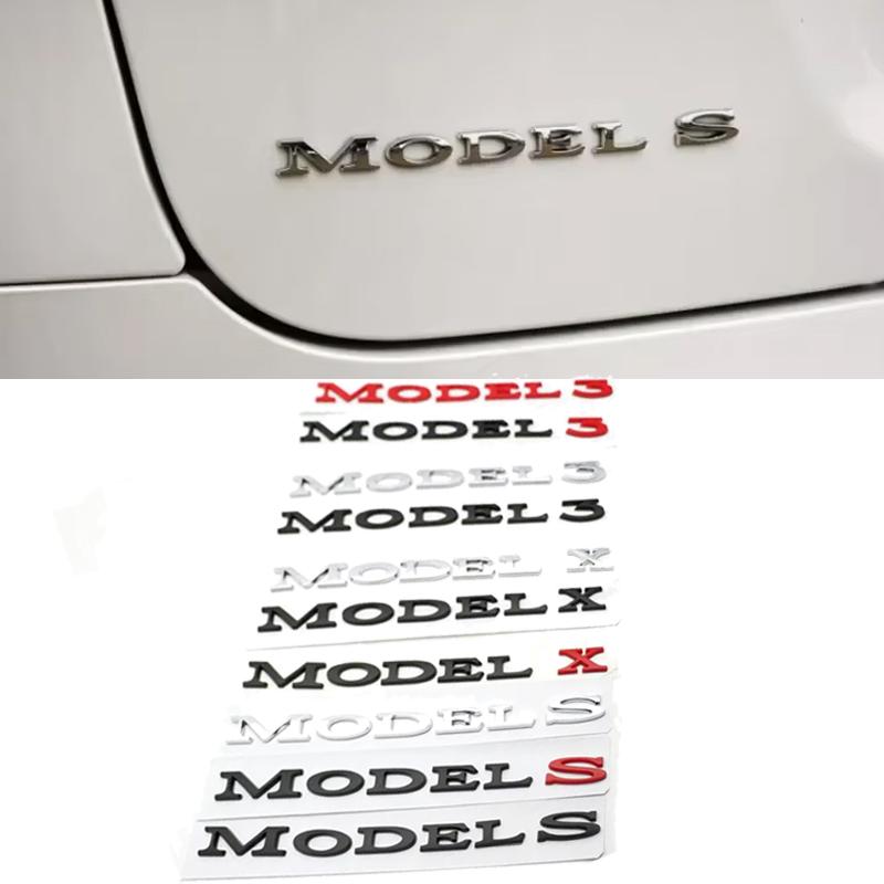 ABS Car Rear Sticker Letter Side Emblem Trunk Tail Badge for Tesla MODEL 3 MODEL S MODEL X Exterior Accessories