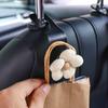 Multi-functional Car Seat Headrest Hooks Cute Floral Backrest Creative Storage Hooks Car Decor Auto Interior Accessories
