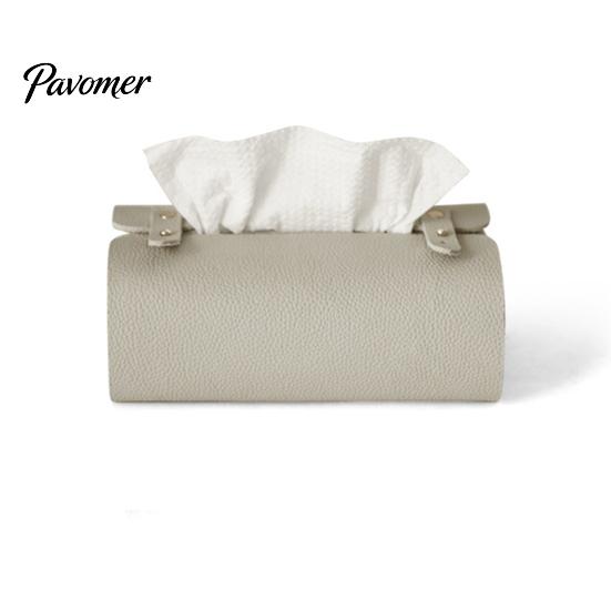 Bedroom Tissue Container Faux Leather Box, Minimalist Napkin Holder for Living Household Box Room Desk, Decorative Dispenser Cover Facial Tissues