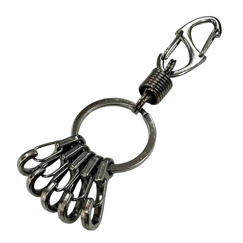 

[arcade] key ring carabiner Fashionable men s ladies key case key ring silver gold black Gunmetal Gunmetal (E type)