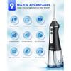 Water Dental Flosser, Portable Oral Irrigator with 300ML Water Tank, IPX7 Waterproof, Rechargeable, 4 Modes for Deep Teeth Cleaning, Travel-Friendly
