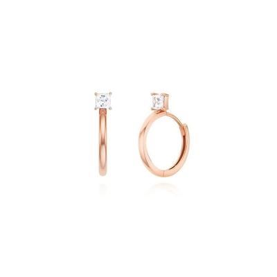 Silver Cubic Point Earrings Sc24C16T