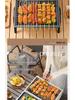 Portable Double-Sided Charcoal Grill - Outdoor Folding BBQ Rack for Camping and Home Use.