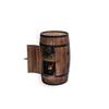 Barile del vino - CREATIVE COOPER - Barile a 2 ante - Wengé bruciato - Legno massello - 80 cm