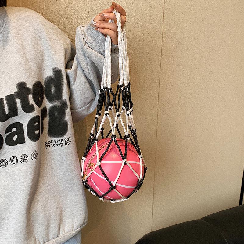 Football Net Bag Nylon Bold Storage Bag Single Ball Carry Portable Equipment