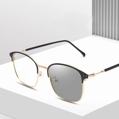 Pochromic Frameless Eyeglasses for Men Fashion Glasses Anti Radiation Eye Sunglasses for Men Korean Glasses Rectangle Compute