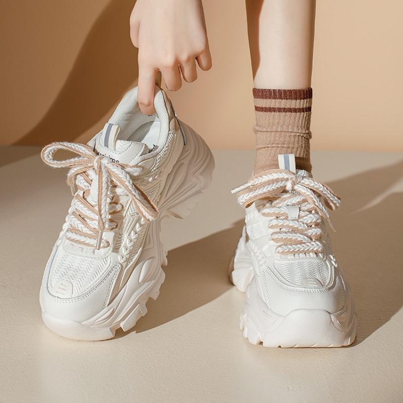 Fashion 6cm Chunky Womens Casual Sneakers Summer Breathable Comfortable Increased Leisure Shoes Fashion All-match Women Shoes Zapatillas