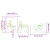 LED Reindeer 5 Pcs. 40 LEDs Multicolor 42 X 15 X 64 Cm PET