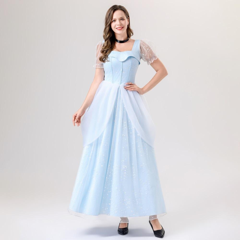 New Adult Ladies Fairy Tale Cinderella Princess Dress Cosplay Costume