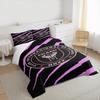 Inter Miami CF Football Club Crest Bedding set (1 duvet cover, 2 pillowcases, duvet not included), Black Pink Herons Emblem Art Print