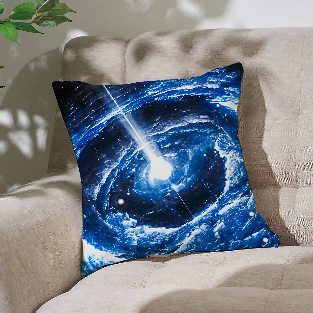 Quiet And Ethereal Blue Customizable Square Pillowcases Stylish And Soft Perfect For Beds Cars And Sofas