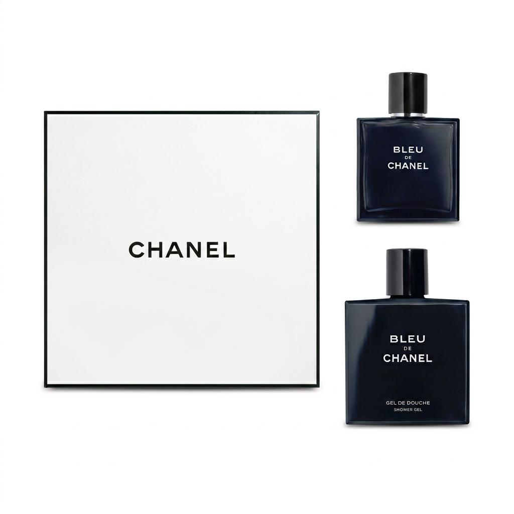 CHANEL Azure Men s Light Cologne Shower Gel Set Eau De Toilette 50ml+200ml Shower Gel Deep And Mysterious Elegance Set