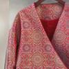 Yang Mi's Stylish New Year Outfit: 2024 Spring Red Chinese-Style Printed Jacket for Women