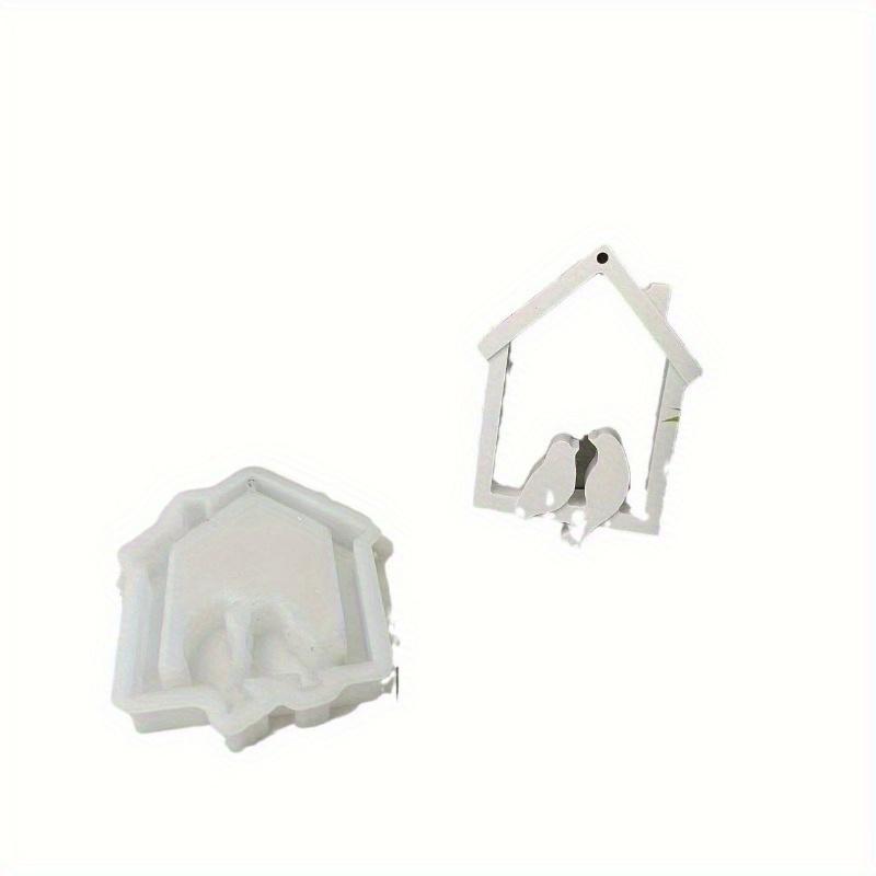 1PC House Bird Pendant Silicone Mold Bird Wall Decoration Gypsum Molds Wholesale