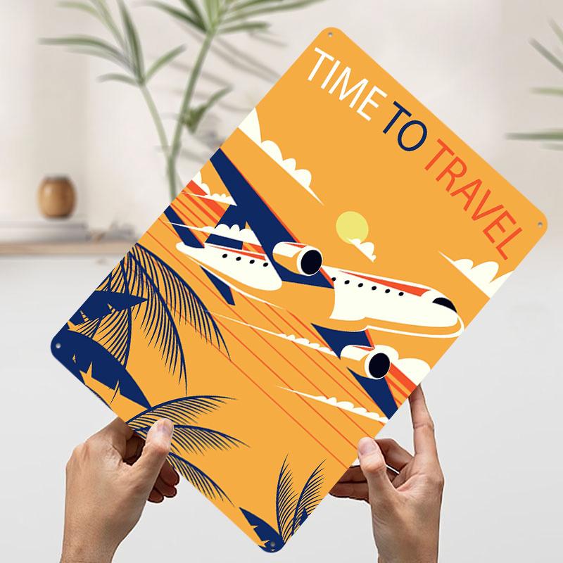 Traveling Flat S Printing Poster Customized Retro Wall Art Vintage Metal Signs for Room Decoration Home Decorations Office Decor