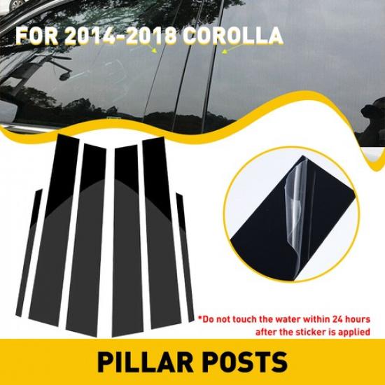 For 7 2008 2009 2010 2011 CRV HONDA CR-V Pillar Post 6pc Window Door Trim Cover
