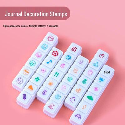 Creative Cartoon Diary Stamp - Cute Japanese Student Girl Scrapbook