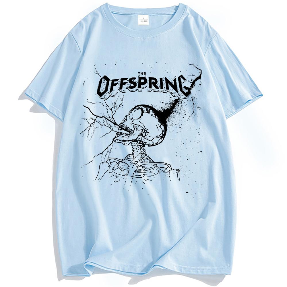 PŘEPLŇOVANÉ Černé Tričko The Offspring Rocková Kapela Trička Léto Grunge Hip Hop Streetwear Unisex Léto Bavlna Pánské Tričko Móda