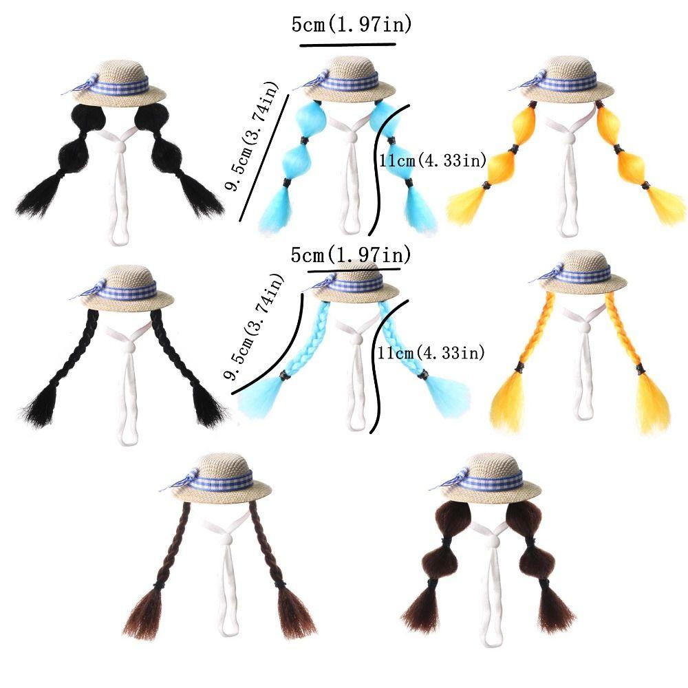 with Elastic Strap Double Braids Hat Adjustable Bird Wig Cap Creative Hamster Knitted Hat Party