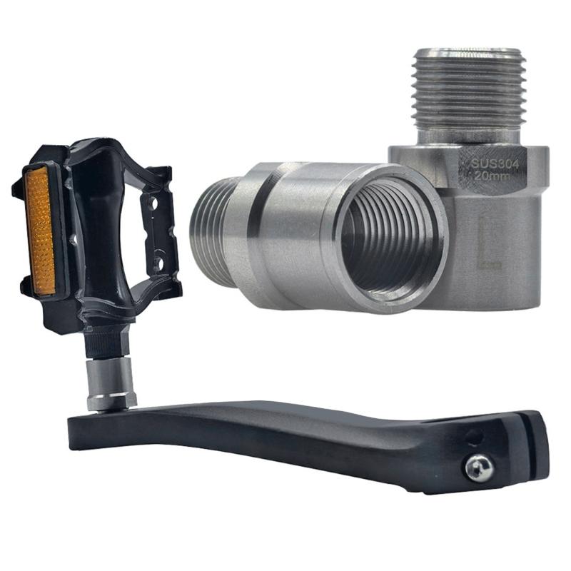 1Pair Bicycles Pedals Adapter Stainless Steels Bicycles Pedals Extender Bike Pedals Extenders Adapters Easy To Install