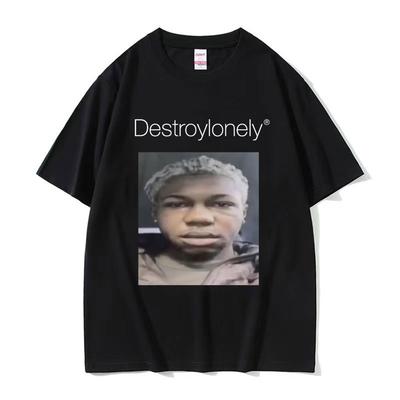 Rapper Destroy Lonely Graphic Print T-shirts Men's Summer Streetwear T-shirt Male Hip Hop Oversized EU Size Short Sleeve T Shirt