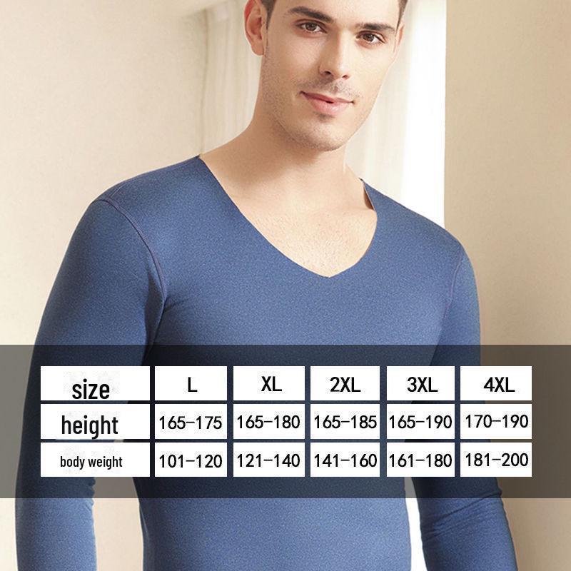 Men's Thermal Underwear Set: Seamless, Thick, Heat-Storing Autumn/Winter Suit with Double-Sided German Velvet.