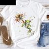 Women's Short-sleeved Printed T-shirt, Cute Frog Print Top, 90s Fashion, Women's T-shirt Summer Streetwear Graphic T Shirts Y2K