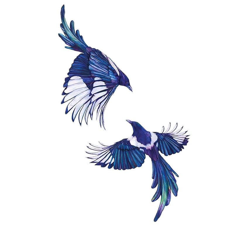 LYKX Beautiful Hummingbird Hand Painted Bird Sticker for Home Decoration Toilet Sticker