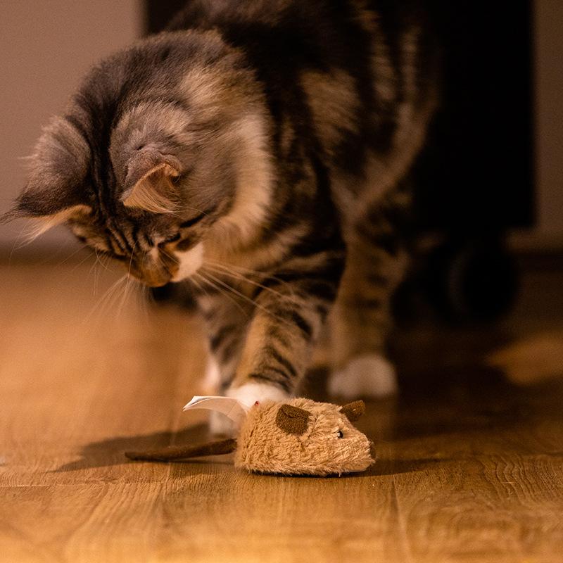 Pulley Mouse Cat Plush Sound Cat Toy Pet Toy Kitten Self-pleasure