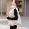 Winter New Stand-up Collar Cotton Vest Simple Short Thin Versatile Women's Vest Jacket