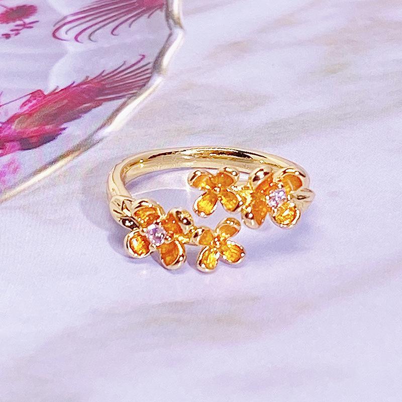 Rose Gold Light Luxury Full Of Diamonds Zircon Multi-Layer Stacked Open Ring Female Personality Niche Index Finger Ring Personality Ring