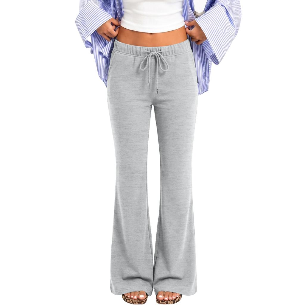 Women's Casual Lined Flared Wide Leg Sweatpants for Jogging and Lounging