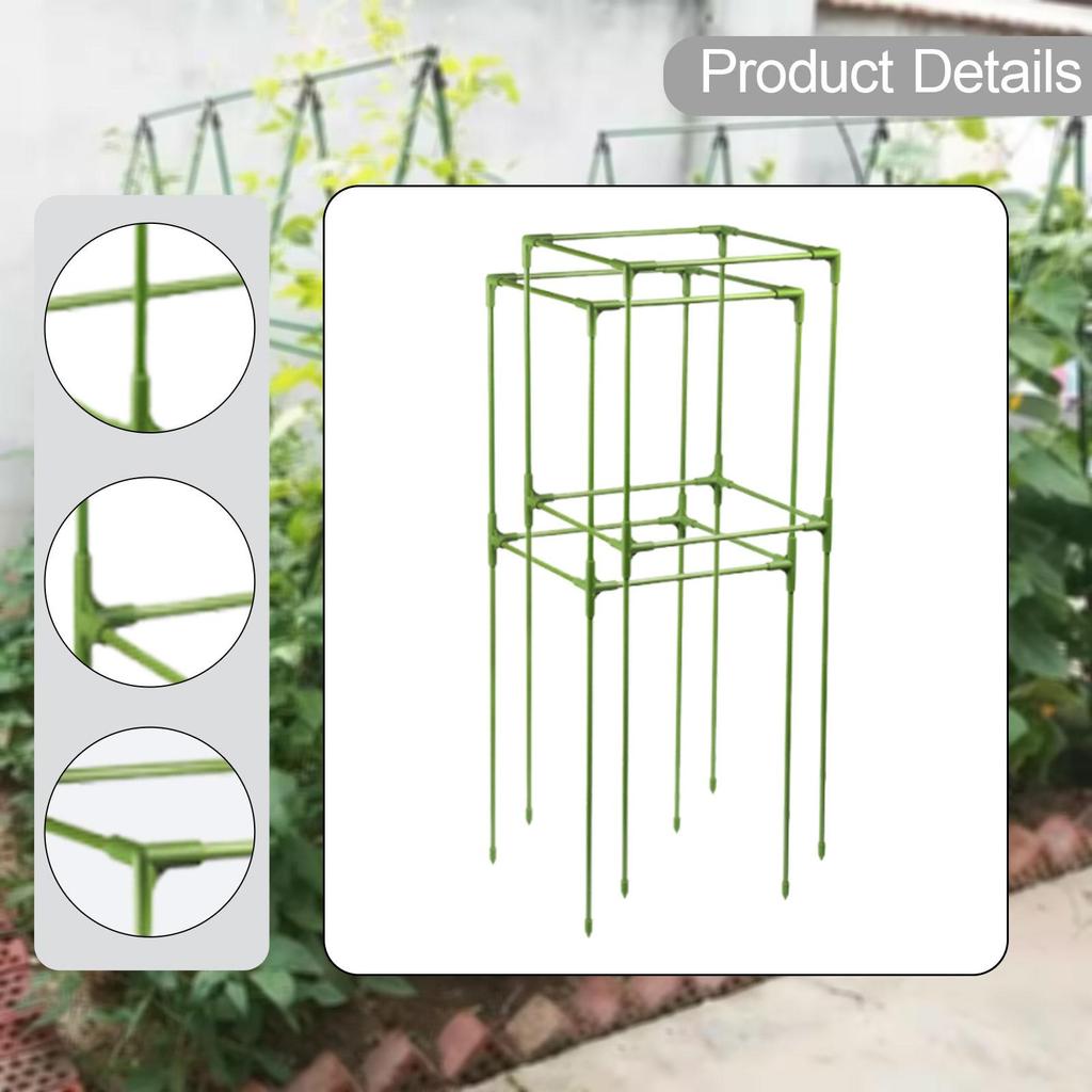 2 Pieces Sturdy for Climbing Vegetables, Flowers, Vines Square Garden Tomato Plant Support Trellis Multifunctional