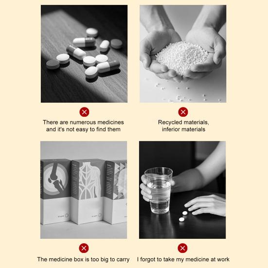 6 přihrádek Obdélníkový box na léky Organizér na pilulky Prachotěsný Kompaktní Přenosný Malý Vzduchotěsný Pouzdro na přenášení pilulek Držák na tablety