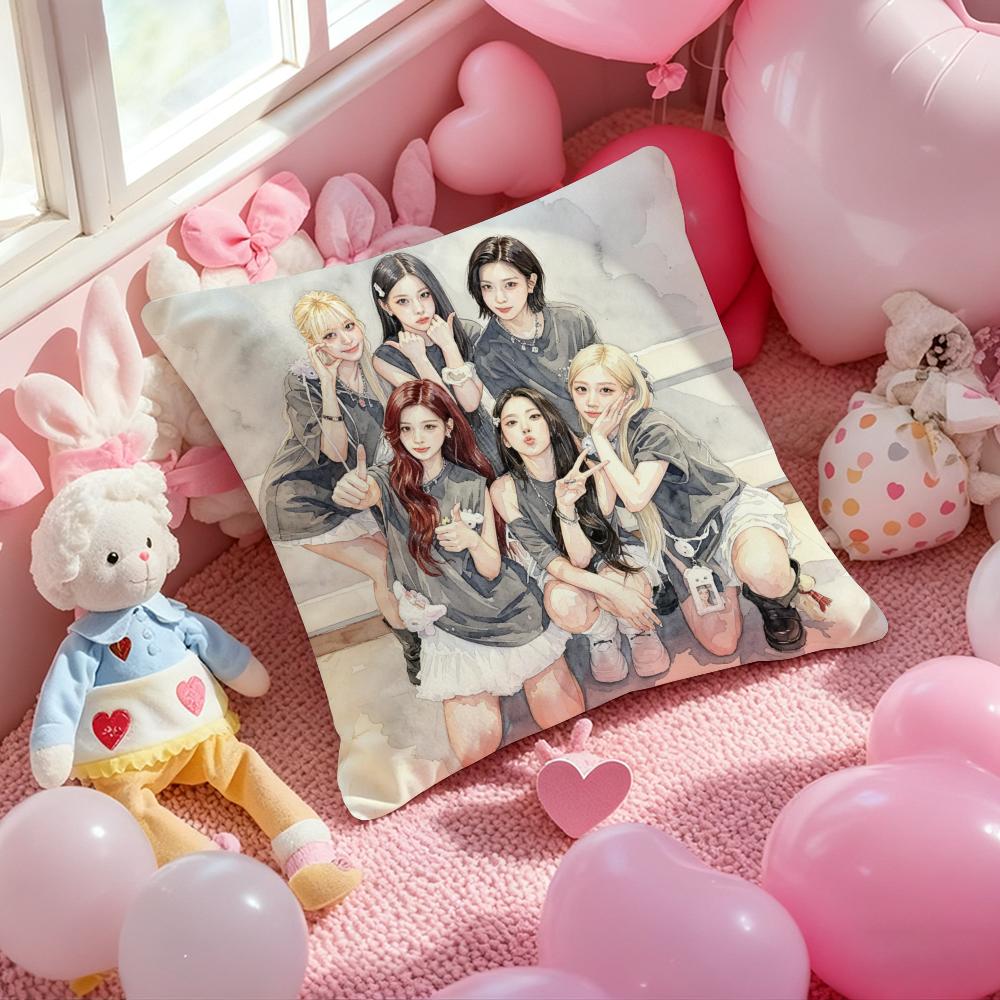 Kpop NNNNMIXXSS Cushion Cover Pattern Printed Pillowcase for Living Room Sofa Cushion Cover  Bedroom Decor