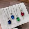 Source 10 * 14 Cultivate Gem Pendant Necklace High Sense Niche Light Luxury Versatile Design Sense Jewelry