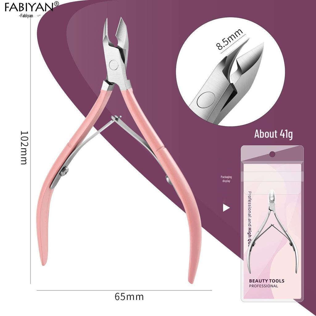 D501 Stainless Steel Cuticle Nipper & Hangnail Remover Set - Gray Manicure Tool