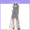Enchanting Witch Costume Dress With Mesh And Stripes For Western Fantasy Themes