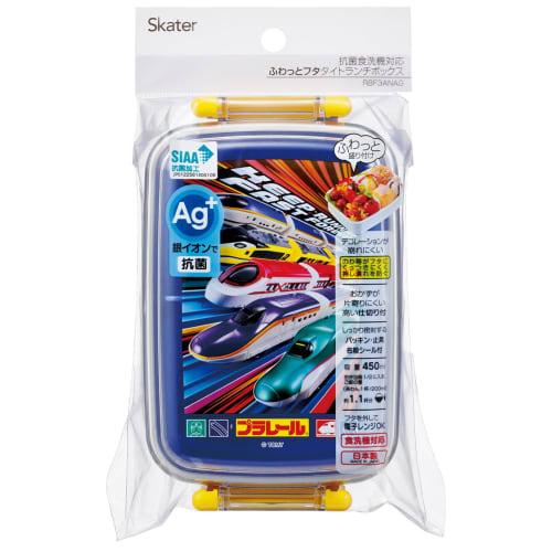 Skater Children's Bento Box, 1 Tier, 450ml, Dome Shape, Fluffy, Antibacterial, Kids Lunch, Made in Japan, Plarail 25, Boys, RBF3ANAG