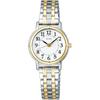 Montre Quartz Seiko Alba pour Femme, Acier Inoxydable, Résistante à l'Eau pour un Usage Quotidien (5 guichets automatiques), Analogique (AEGK425 (Cadran: Blanc, étui: Bicolore))
